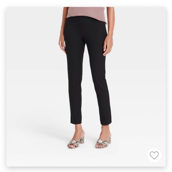 Women’s coral gingham high-rise skinny ankle pants - Picture 4 of 4